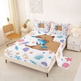 thumbnail image 2 of Erosebridal Cartoon Capybara Bed Sheets 4pcs For Kids,Kawaii Ocean Fish Seashell Starfish King Sheets For Boys Girls,Breathable Home Decor, 2 of 5