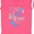 thumbnail image 4 of Inktastic Pink or Blue, Big Brother Loves You Footprints and Heart Boys Baby Bodysuit, 4 of 5