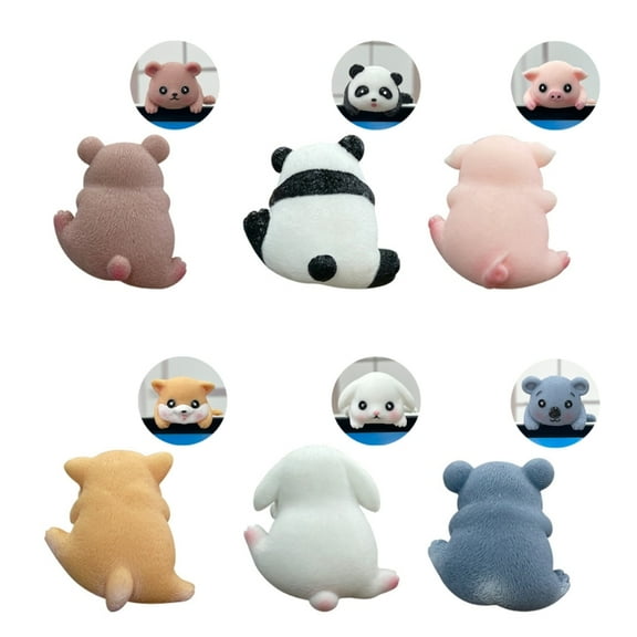 Computer Monitors Decoration 6Pcs Cute Figurines Toy Home Decors for Computer Screens Keyboards Dashboards Decors