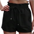 thumbnail image 1 of Timegard Shorts for Women Elastic High Waisted Drawstring Lightweight Loose Casual Shorts with Pockets, 1 of 7