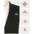 thumbnail image 3 of INSPIRE CHIC Father's Day Men's Floral Print Soft Pocket Squares 1 Pcs Deep Teal One Size, 3 of 5