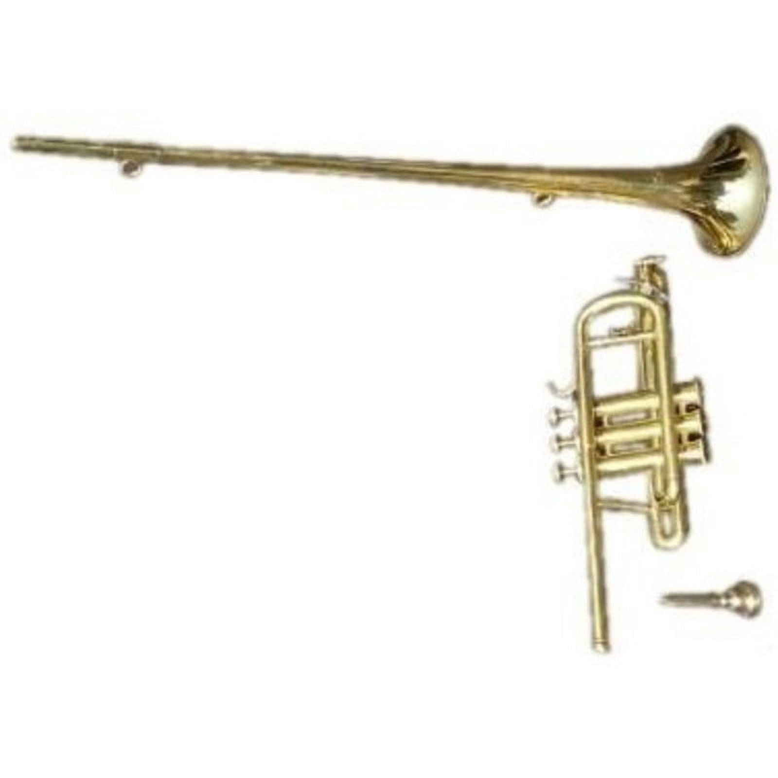 SHREYAS Branded Flag Trumpet Solid Premium Brass Built Material with Free Hardcase & Mouthpiece