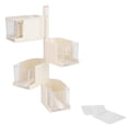 thumbnail image 1 of Caja de condimentos beige con pala para organizar condimentos Estante de especias giratorio para montaje en pared, 1 of 8