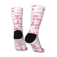 thumbnail image 3 of Goofa Breast Cancer Pink Ribbons Awareness (2) Printed Men's Crew Socks, Soft Durable Breathable Moisture-Wicking with Odor Control Cotton socks, 3 of 9