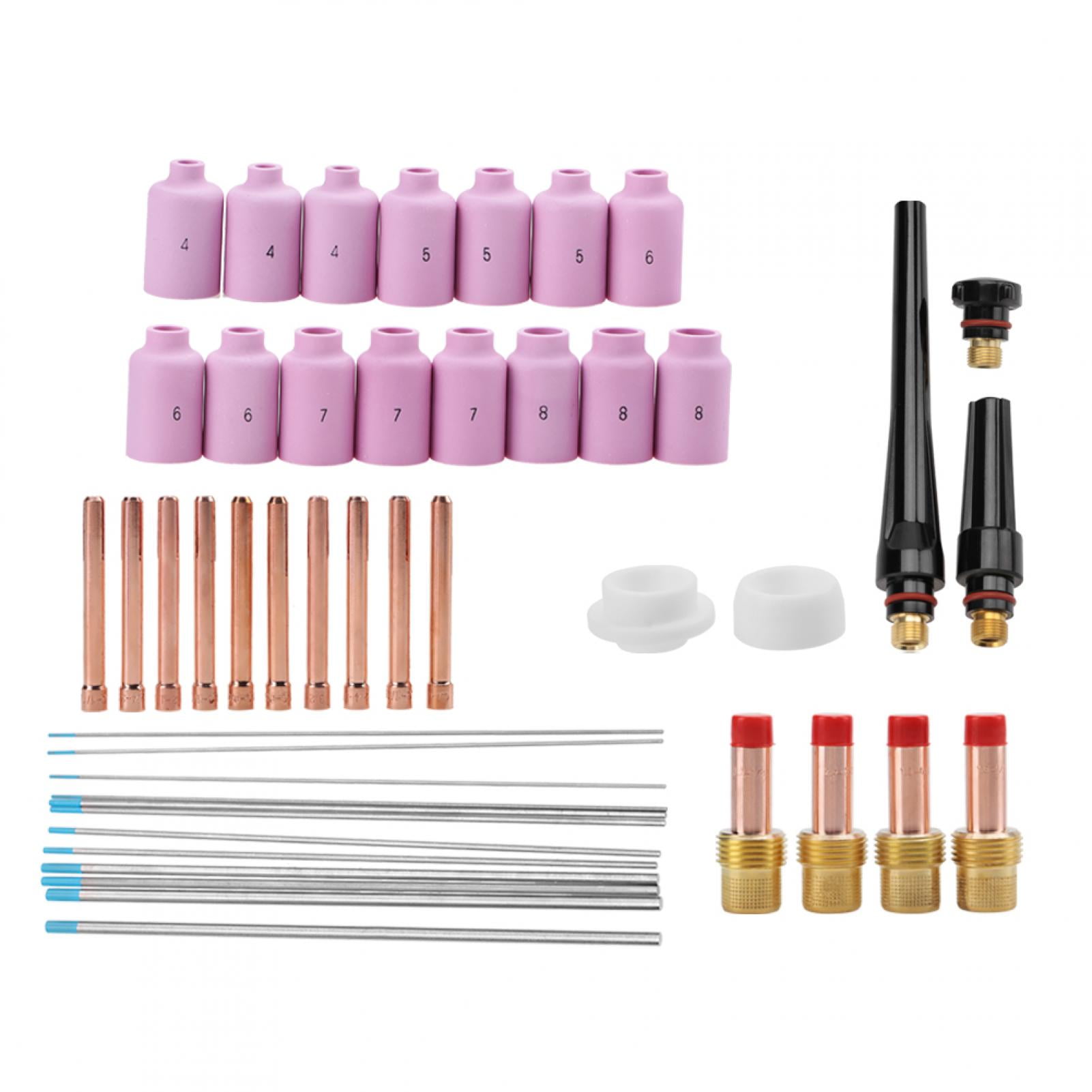 816g for Replacement for Cutting Project Ceramic 46pcs Welding Torch Nozzle TIG Nozzles Solid High Temperature Resistance 