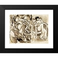 thumbnail image 2 of Carl Newman 14x12 Black Modern Framed Museum Art Print Titled - Two Women in a Garden, One Seated Woman (1978), 2 of 5
