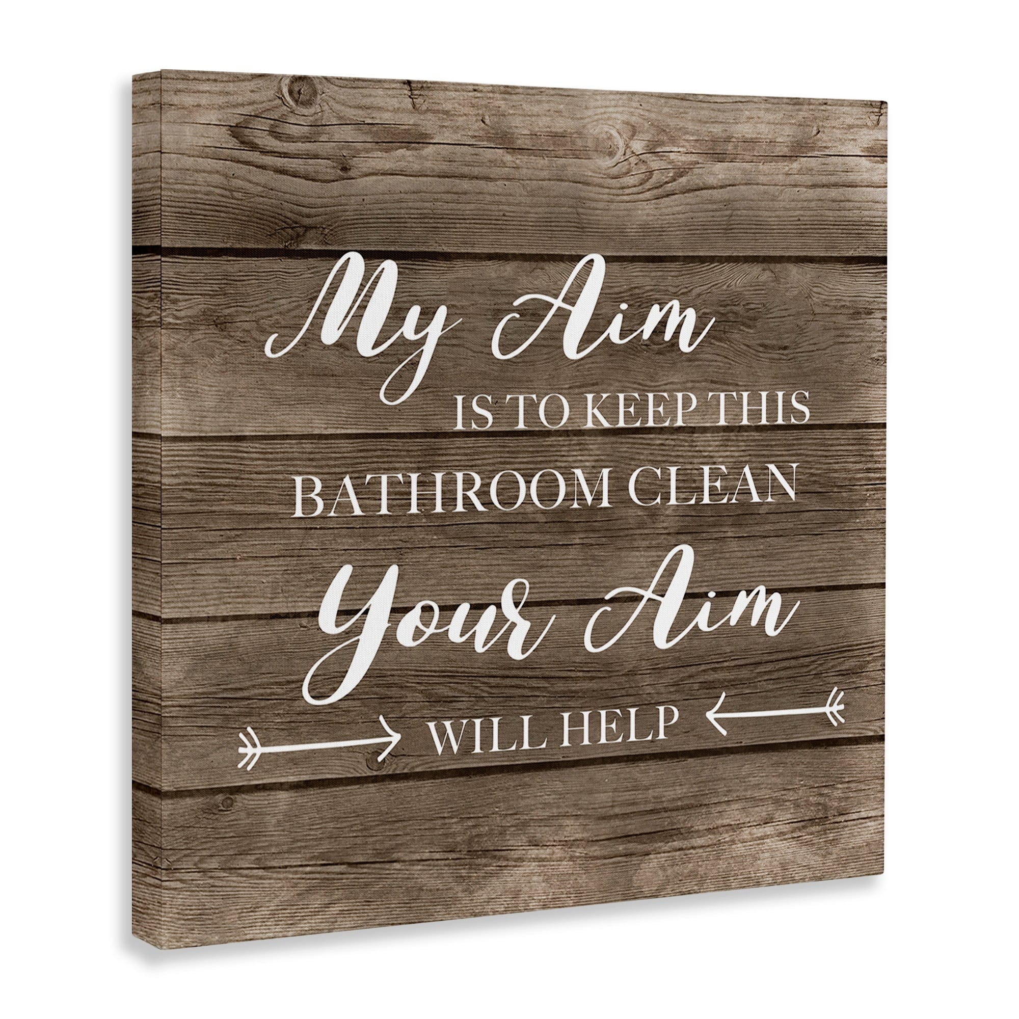 Stupell Industries Your Aim Toilet Cleanliness Funny Motivational Saying,17 x 17, Design by CAD Designs