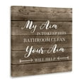 thumbnail image 2 of Stupell Industries Your Aim Toilet Cleanliness Funny Motivational Saying,17 x 17, Design by CAD Designs, 2 of 5