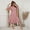 Mauve Pink, variant on Eyelet Detail Tassel Tie V Neck Ruffle Hem Dress Knee Length
