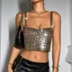 thumbnail image 3 of Camiseta sin mangas con estampado de leopardo para mujer, de moda, con detalles de metal brillante, ropa de calle sexy para discoteca, ropa para mujeres de mediana edad, 3 of 4