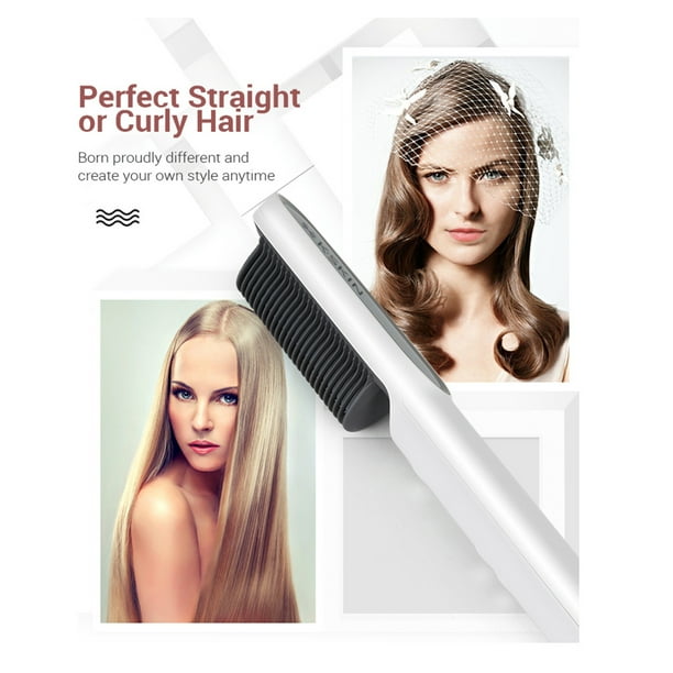 Amdohai Hair Straightener Brush for Woman Hair Styling 2 in 1