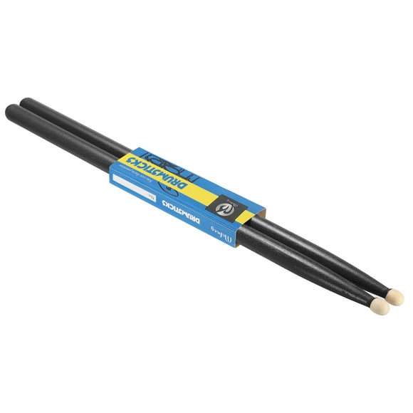Palillos de Madera de Arce Antideslizantes 7A Negros 2 piezas para Instrumento Musical de Percusión