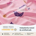 thumbnail image 3 of Luxclub Unicorn Pattern Microfiber Bed Sheet Set, Kids Full Size Sheets, Toddler Bedding for Girls and Boys, Pink Uniscorns, 4 Piece, 3 of 10