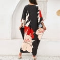 thumbnail image 5 of WULMLEO Kaftan Dresses for Women V Neck Batwing Sleeve Moomoo Nightgowns for Swimwear Plus Size Colorful Dresses Red One Size, 5 of 5