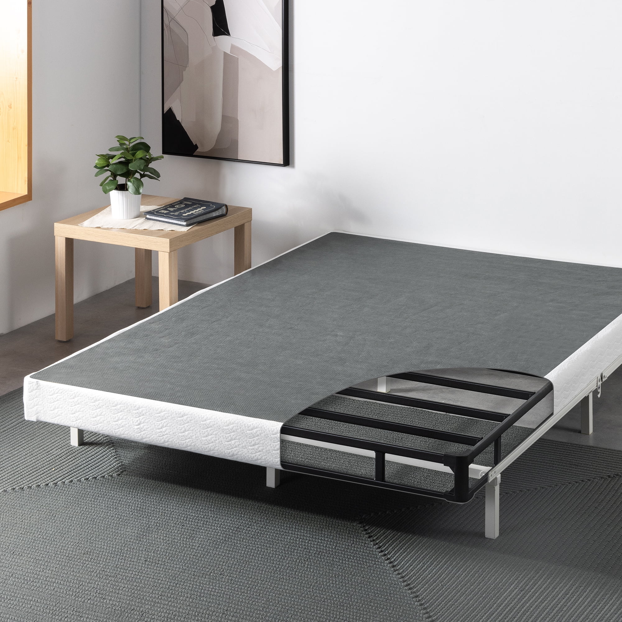 Half-Fold Metal Box Spring Queen Twin Full King Size Mattress Bed Foundation New 