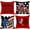 Red, variant on 4th of July Decorations Pillow Covers 18 x 18 Set of 4 Polka Dots Stars and Stripes Heart Truck Throw Pillow Covers Patriotic Pillows Independence Memorial Day Decor Cushion Case