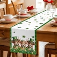 thumbnail image 5 of St. Patrick's Day Table Runner 70 Inches, Cute Highland Cow Shamrock Gold Coin Green Bed Runner Dresser Scarves Tabletop for Indoor Outdoor Parties/Ceremony/Banquet, 13" x 70", 5 of 8