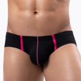 thumbnail image 3 of Swim Underwear for Men  Low Rise Briefs with Elastic Waistband and Mesh Patchwork, 3 of 8