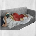 thumbnail image 6 of Bear Soft Flannel Fleece Throw Blanket, Valentine's Day Inspired Teddy Bear Holding a Big Red Heart Love Romance, Cozy Plush for Indoor and Outdoor Use, 50" x 60", Sand Brown Red, by Ambesonne, 6 of 6