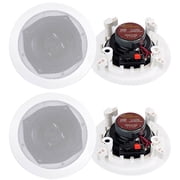 4) New PYLE PRO PDIC61RD 6.5'' White 400W 2-Way In-Ceiling/Wall Speakers System