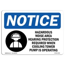 OSHA Notice Sign - Hazardous Noise Area Hearing | Plastic Sign | Protect Your Business, Construction Site, Warehouse & Shop Area |  Made in the USA