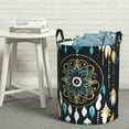thumbnail image 6 of Sikiie Boho Dreamcatcher Print Round Dirty Clothes Basket, Waterproof Standing Foldable Storage Basket, for Laundry Room, Bedroom, Bathroom Storage-Small, 6 of 6