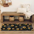 thumbnail image 4 of Black Yellow Green Stem Sunflower Pattern Bathroom Rugs Mat,Non Slip Microfiber Bathroom Rug,Rubber Backing,Soft Bathroom Mats for Bathroom Floor,Tub and Shower,47x17in(120x43cm), 4 of 5