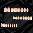 thumbnail image 3 of French Tips Press on Nails - Summer Pink Yellow Short Almond Fake Nails for Women, Reusable Nail Kit with Adhesive Tabs & Prep Pad, Nail File & Cuticle Pusher, Cleaning Brush, 24 Pcs 12 Sizes, 3 of 7