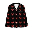 thumbnail image 6 of Iyufng Womens Pajama Sets Long Sleeve,Valentine's Day Pajama Sets for Women Plus Size Sleepwear,Womens Plus Loungewear with Pockets V-Neck Valentines Love Heart Pjs S-XXXL, 6 of 7