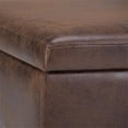 thumbnail image 4 of Atlin Designs Ottomane de Table Basse en Similicuir Brun de Style Mi-Siècle, 4 of 6