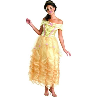 walmart princess belle dress New Disney Princess Belle Deluxe Child Costume Dress Up 3T