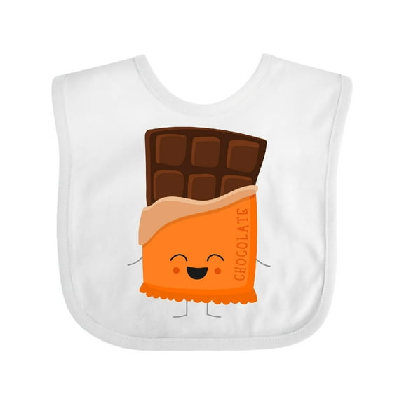 Inktastic Cute Kawaii Chocolate Candy Bar Boys or Girls Baby Bib