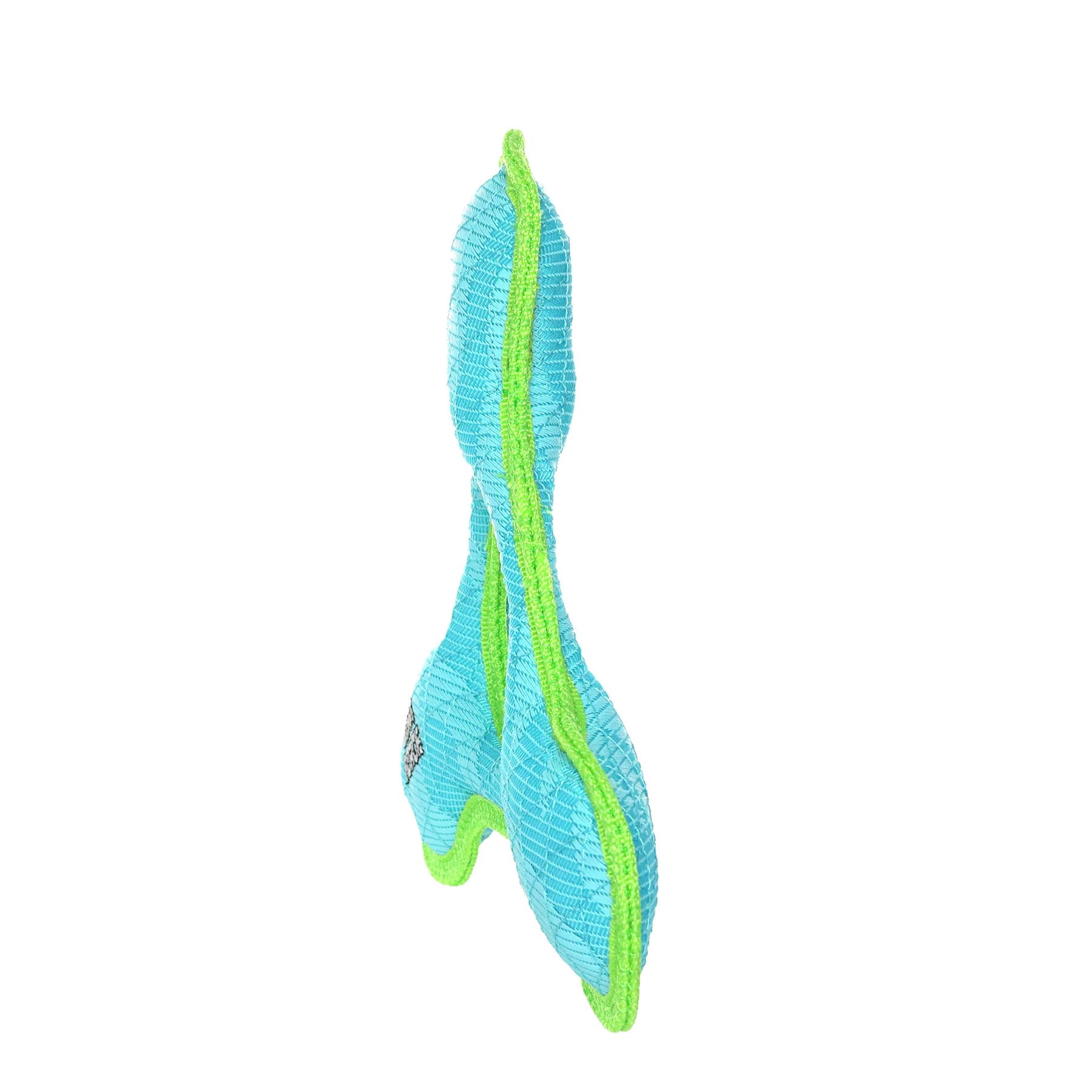 DuraForce TriangleRing Tiger Blue-Green, 2-Pack, Durable Woven Mesh Fiber Squeaky Dog Toy