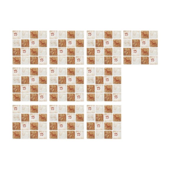 Peel and Stick Backsplash 10-Sheet 6"x6" Marble Backsplash for Kitchen Wall Self Adhesive Stone Backsplash Tile Peel and Stick for Bathroom Shower Furniture Camper