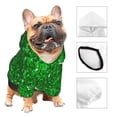 thumbnail image 4 of Bingfone Green Glitter Dog Clothes Hoodie, Pet Winter Coat,Puppy Sweatshirts For Small Dogs Boy Girl,Suitable For All Breeds-X-Small, 4 of 9