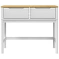 thumbnail image 3 of vidaXL Console Table FLORO White 89.5x36.5x73 cm Solid Wood Pine, 3 of 5