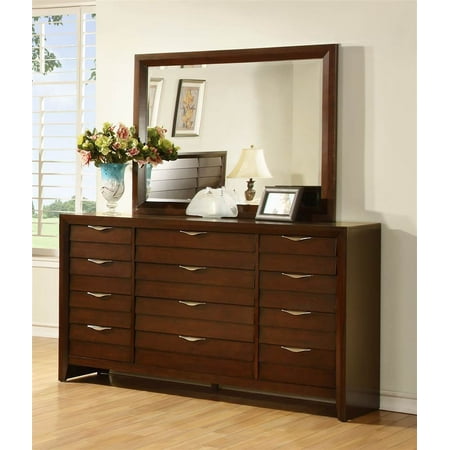 12 Drawer Dresser With Mirror In Espresso Walmart Com Walmart Com