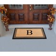 thumbnail image 3 of A1HC Black/Beige 24 in x 39 in Front Door Mat Coir PVC Classic Border Entryway Mat Heavy Duty Boot Scrapper Monogrammed Doormat, 3 of 6