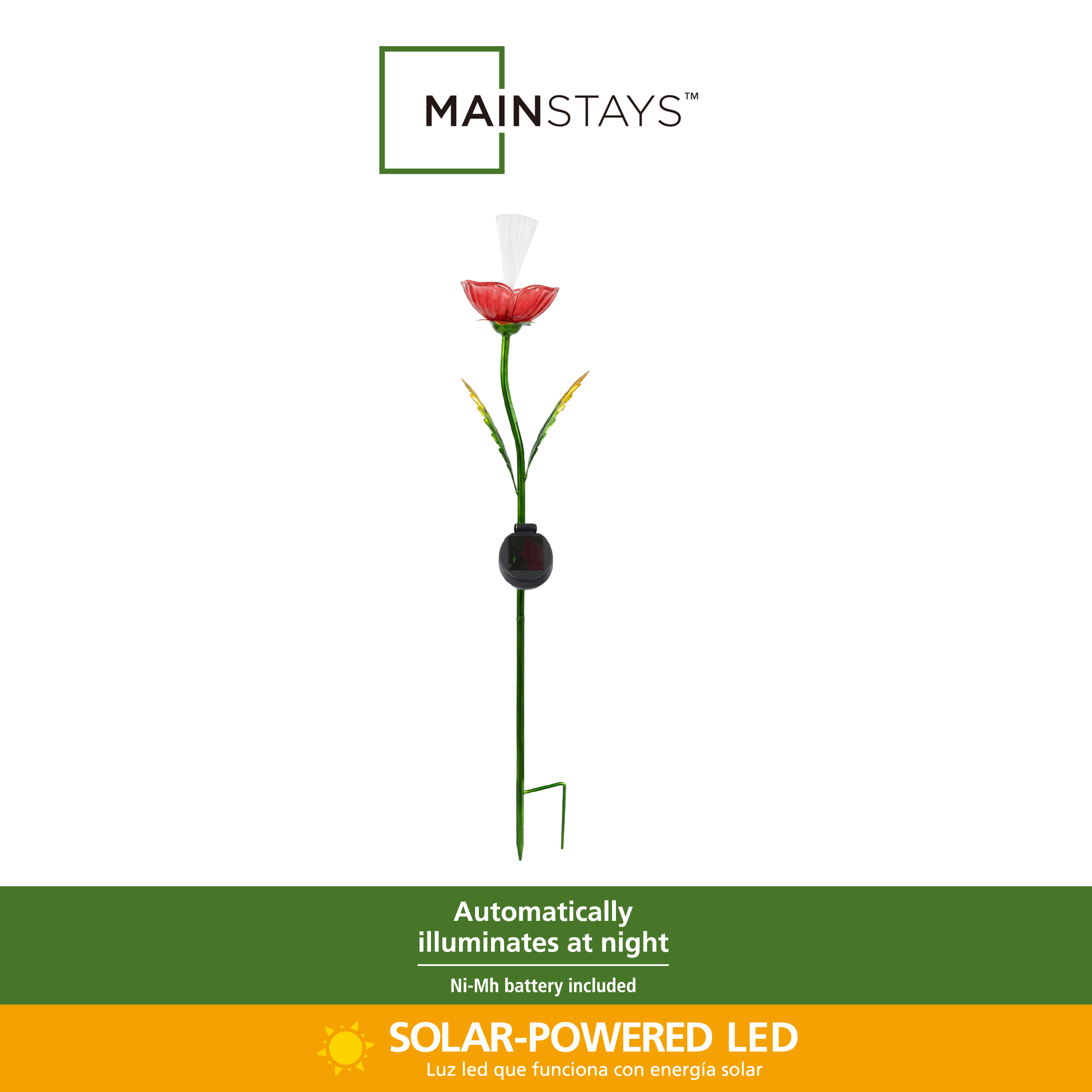 Mainstays Rose Garden Solar Powered Stake for Outdoor Decor
