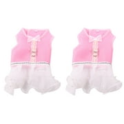 Pet Gear Dog Costume Clothes Supply Dogs Coats Cat Dress Clothing Xs Pink 2 Pcs