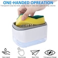 thumbnail image 2 of Liquid Soap Dispenser with Sponge Holder 2 in 1 Refillable Dish Soap Dispenser for Hand Pump Kitchen 350ML, 2 of 5
