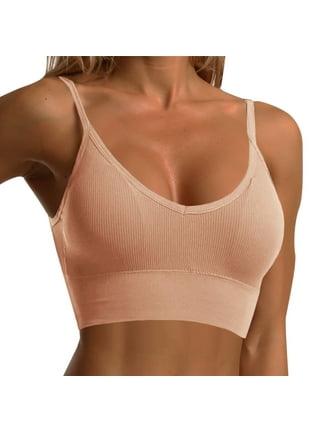 Women Seamless Round Neck Daily Padded Sports Bra Top with