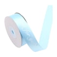 thumbnail image 2 of Polyester Gift Wrapping Ribbon, Elegant Letter Print for Wedding Shower Floral Bouquet Holiday Decor, Blue, JKODE, 2 of 6
