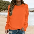 thumbnail image 2 of Holzkary Sweatshirts for Women Hoodies Long Sleeve Crewneck Sweatshirt Soft Comfy Loose Fit Top Graphic Printed Pullover Top Comfy Fall Winter Outfits Clothes 2025 Fashion Orange Xl, 2 of 4