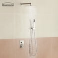 thumbnail image 4 of Boyel Living Bathroom Luxury Shower System Set 10 Inch Rainfall Shower Head System High Pressure Rainfall Shower Faucet in Brushed Nickel Shower Head,Wall Mounted, 4 of 10