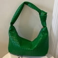 thumbnail image 3 of Bolso de mano anudado Bolso de mano para exteriores tejido con bola de masa de color sólido (verde), 3 of 8