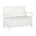 thumbnail image 5 of CorLiving Miramar White Washed Wood Outdoor Storage Bench, 5 of 10