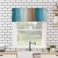 thumbnail image 4 of Teal Brown Ombre Kitchen Valances for Windows 60x18 Inch Kitchen Curtains Valances Rod Pocket Vintage Country Wooden Bathroom Window Valances for Window Treatment Decor, 4 of 6