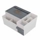 thumbnail image 5 of Elegante funda para caja de pañuelos multiusos en gris claro con detalles en gris oscuro para decoración de cocina, comedor, baño y escritorio, 5 of 7