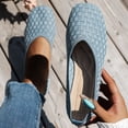 thumbnail image 4 of Mepaouo Square Toe Flats for Women Breathable Knit Business Dress Work Shoes Casual Summer Mary Jane, 4 of 8